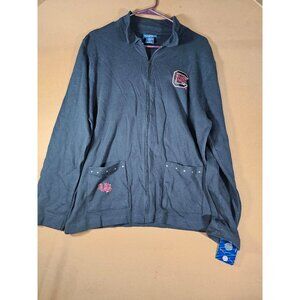 Las Olas Embroidered GAMECOCKS Button Up Full Jacket Long Sleeve Size L